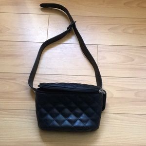 Black Quilted Belt Bag M/L